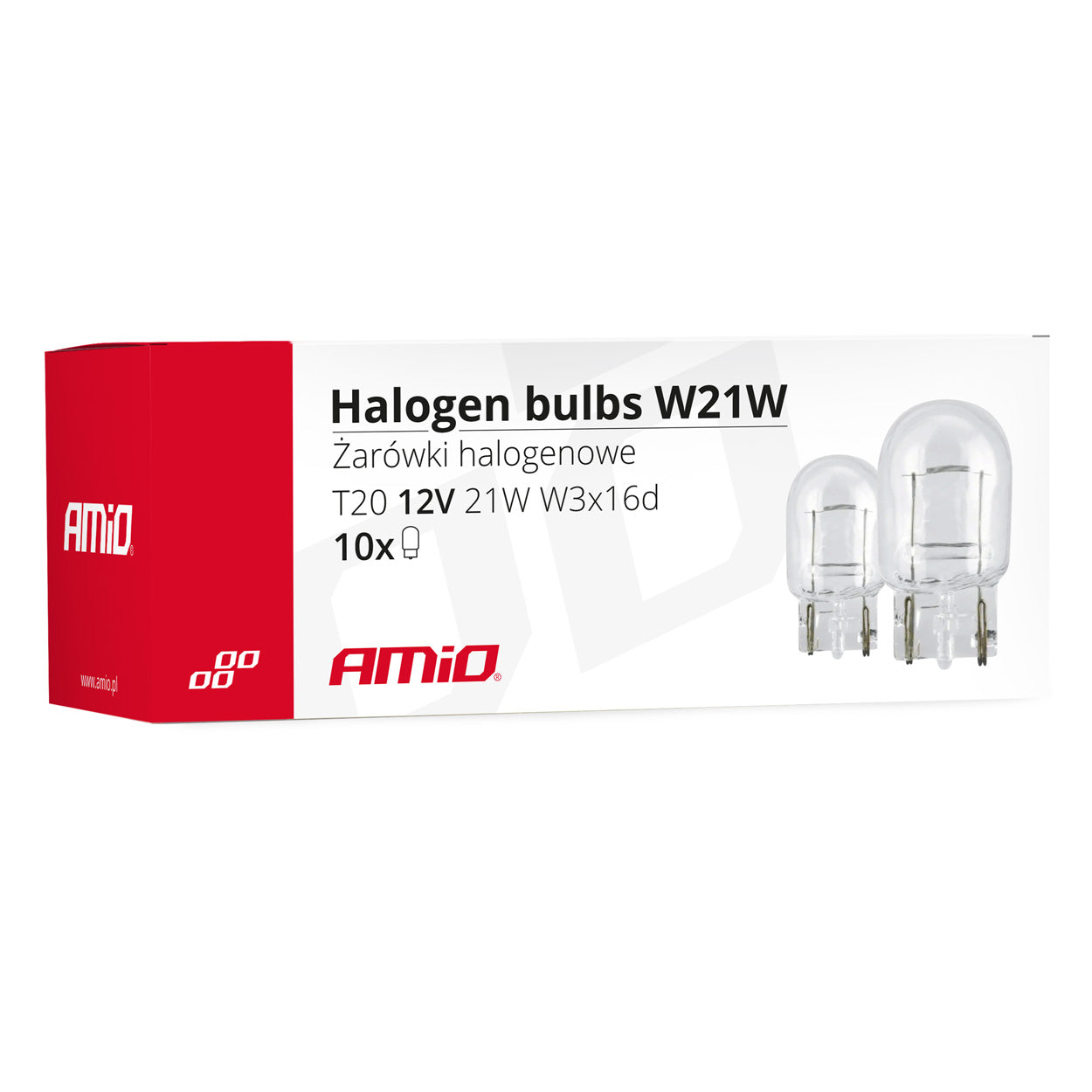 T20 W21W halogenpærer, 21 W og 12 V