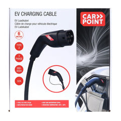 Carpoint laddkabel för elbil Typ 2 till 2, 32 A, 3-fas, 6 meter 