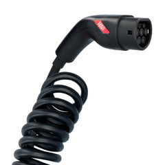 Carpoint spiralladdkabel för elbilar Type 2 till Type 2, 16 A, 3-fas, 6 meter 