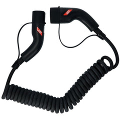 Carpoint spiralladdkabel för elbilar Type 2 till Type 2, 32 A, 3-fas, 6 meter 