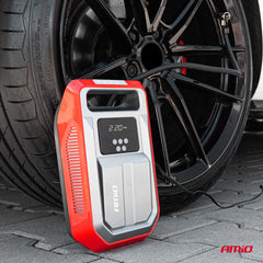 12V autokompressor med slange og strømkabel