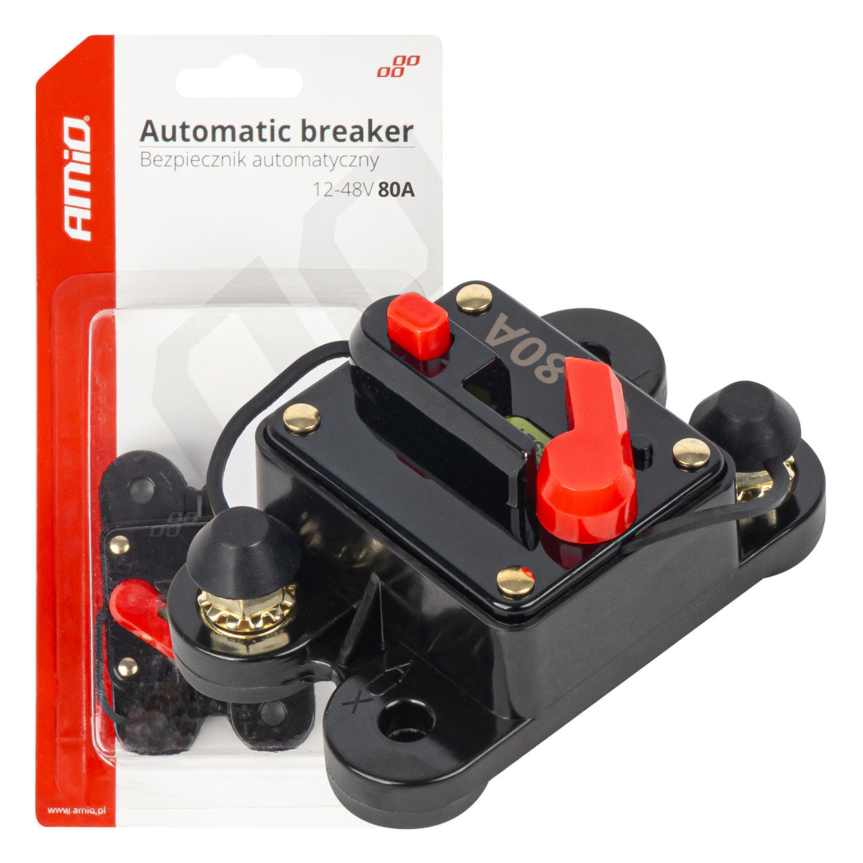 Automatsikring 12-48 V 80 A med automatisk reset