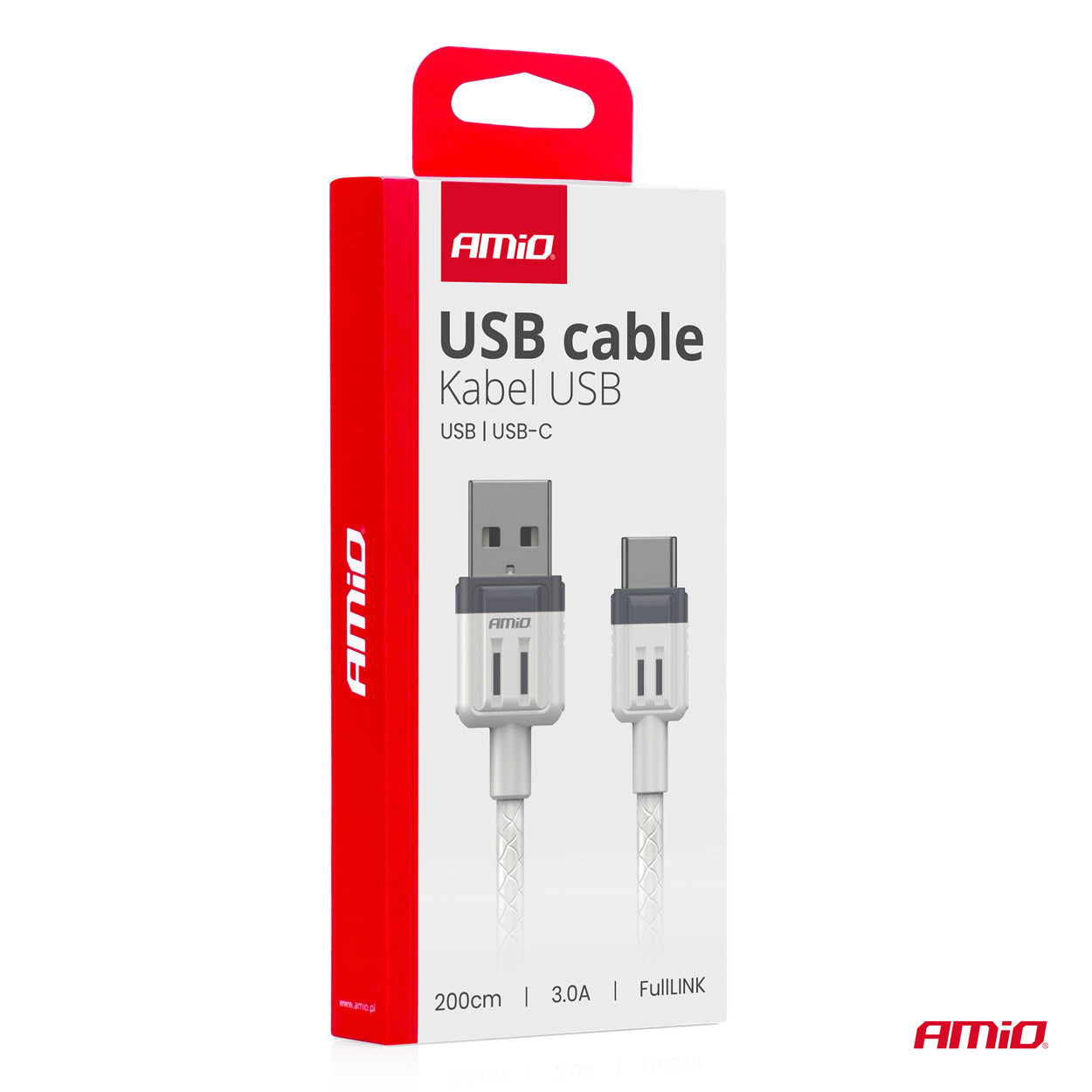 USB-A til USB-C kabel med 3A opladning