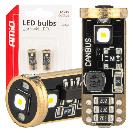 LED T10 W5W CANBUS-lampa med 3 SMD-dioder