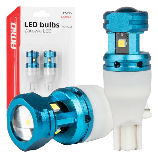 T15 W16W CANBUS LED-lampa med 4 SMD 1860XS-LED i vitt