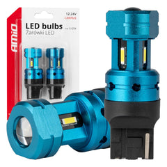 LED-pære T20 7440 W21W med hvidt lys