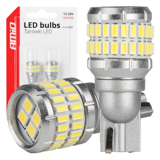 Vit LED-lampa T15 W16W med CANBUS