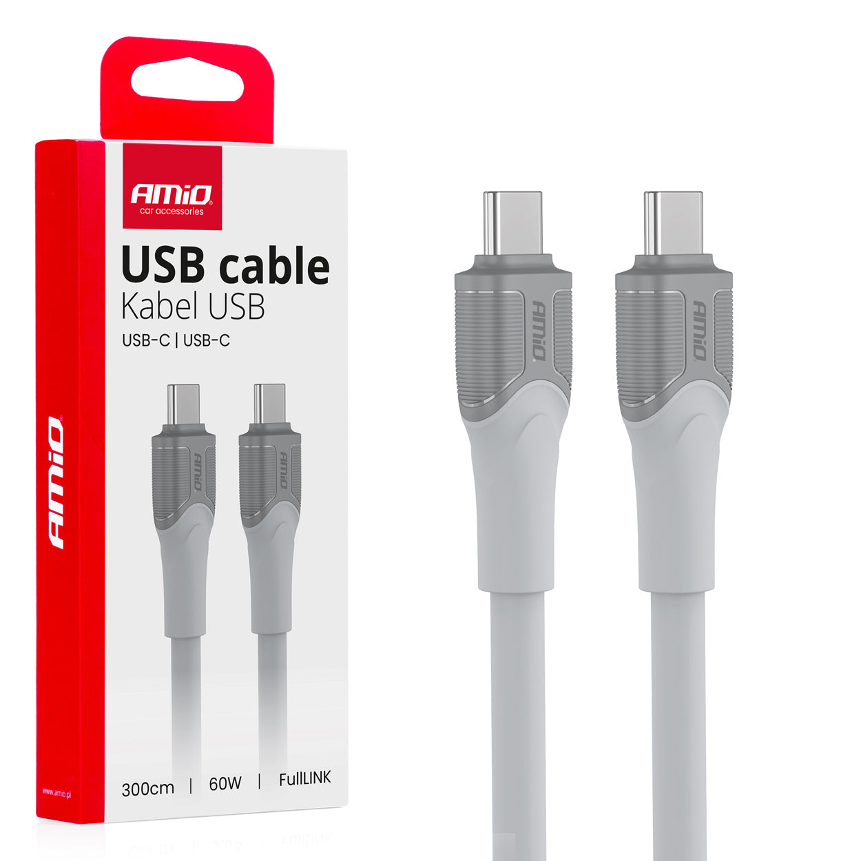 USB-C til USB-C-kabel på 300 cm