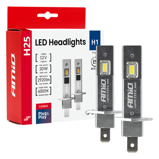 LED-lampor H1 med CANBUS för 12 V-strålkastare
