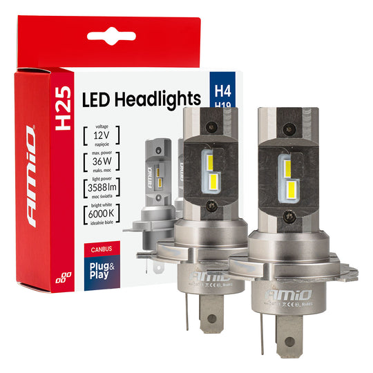 LED-strålkastarlampor H4 H19 i H25-serien