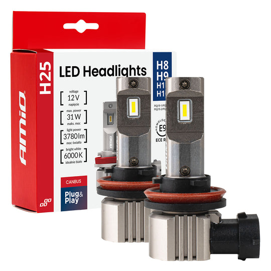 LED-lampor H8 H9 H11 H16 H25 12V 31W med CANBUS