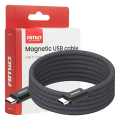 Magnetisk USB-C til USB-C kabel på 1 meter