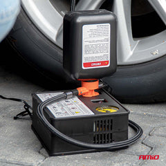 12 V-kompressor för däckreparation och uppumpning