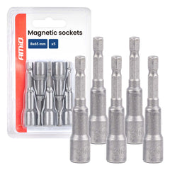 Sats med magnetiska hylsor 8 x 65 mm