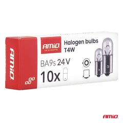 10 T4W halogenlampor med BA9S-sockel