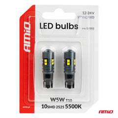 T10 LED-lampa med 10 SMD 2525-LED:er