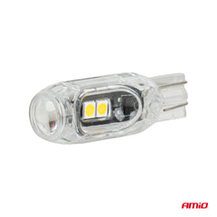 Vit T10 LED-lampa med 5 SMD-LED