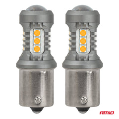 BAU15S/PY21W LED-lampa med 15 SMD 3030-lysdioder