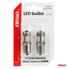 LED-lampa för blinkers med BAU15S/PY21W-sockel