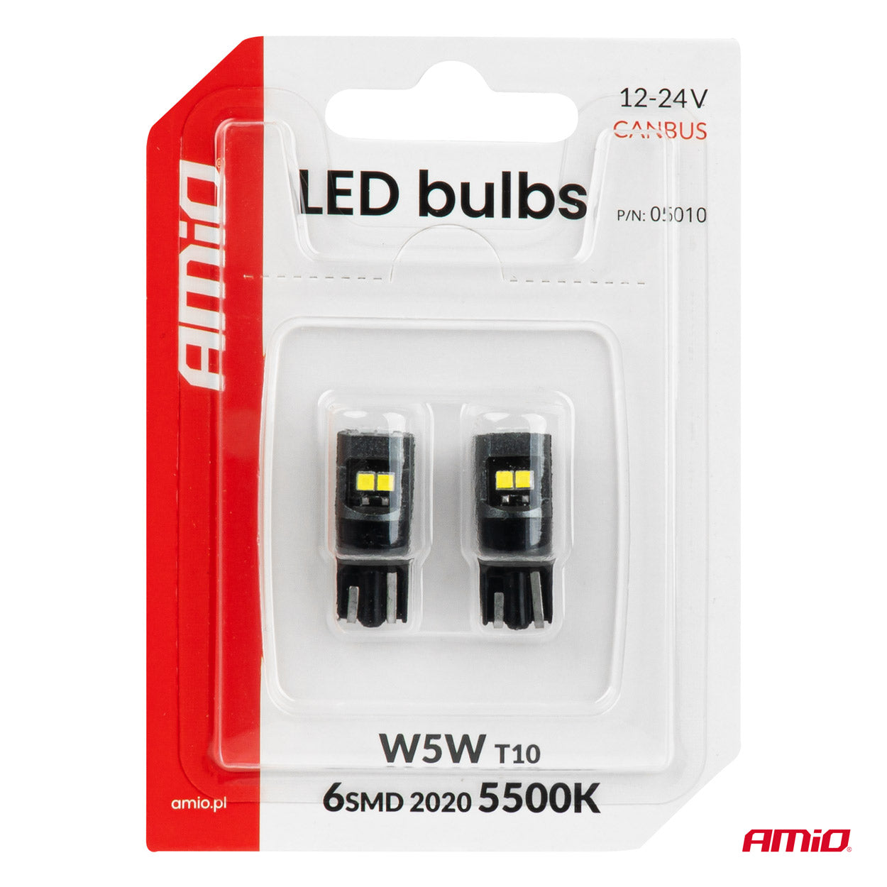 T10 LED-lampa för 12/24 V-system