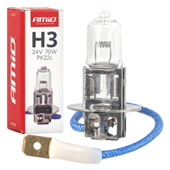 H3 halogenlampa 24V 70W med PK22s-sockel