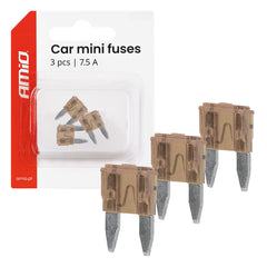MINI-bilsäkringar på 7,5 A, 3 st.