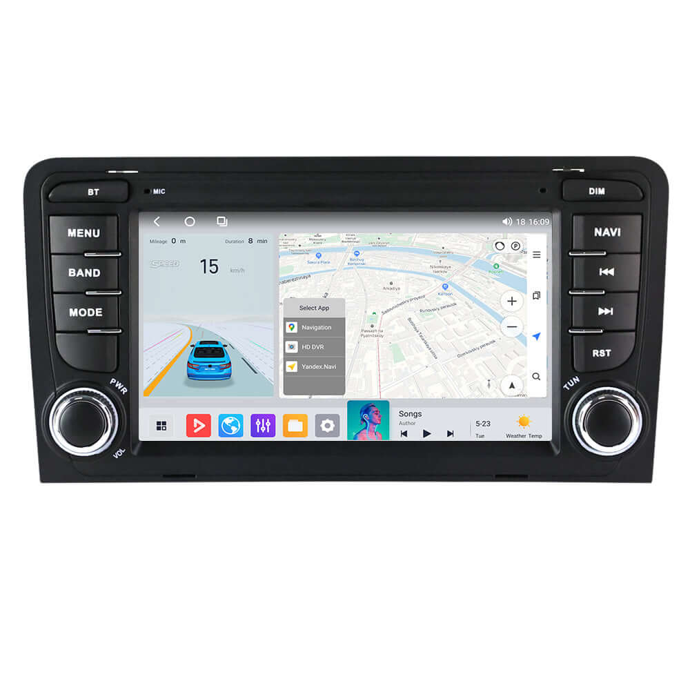 Audi A3 03-12 - 7" radio med Apple CarPlay och Android Auto (design 1) – Bilmedie.se