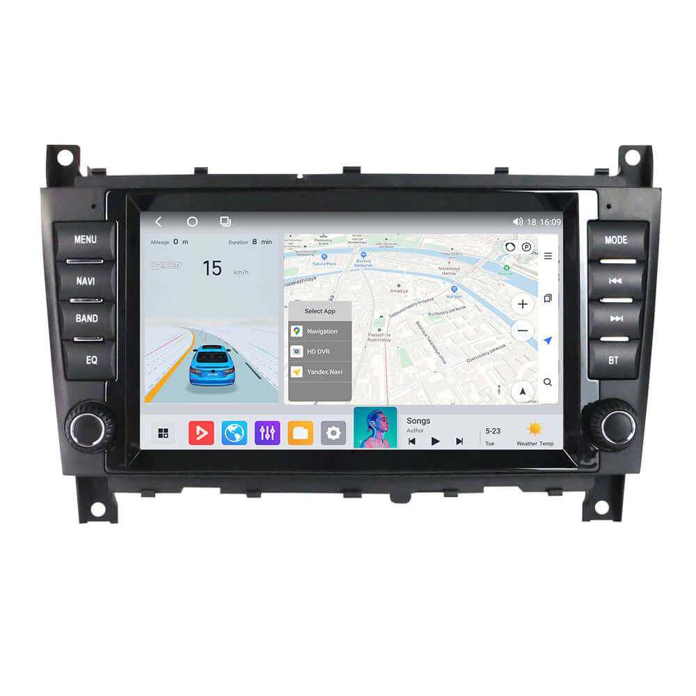Mercedes-Benz W203 m.fl. - 8" radio med Apple CarPlay och Android Auto – Bilmedie.se