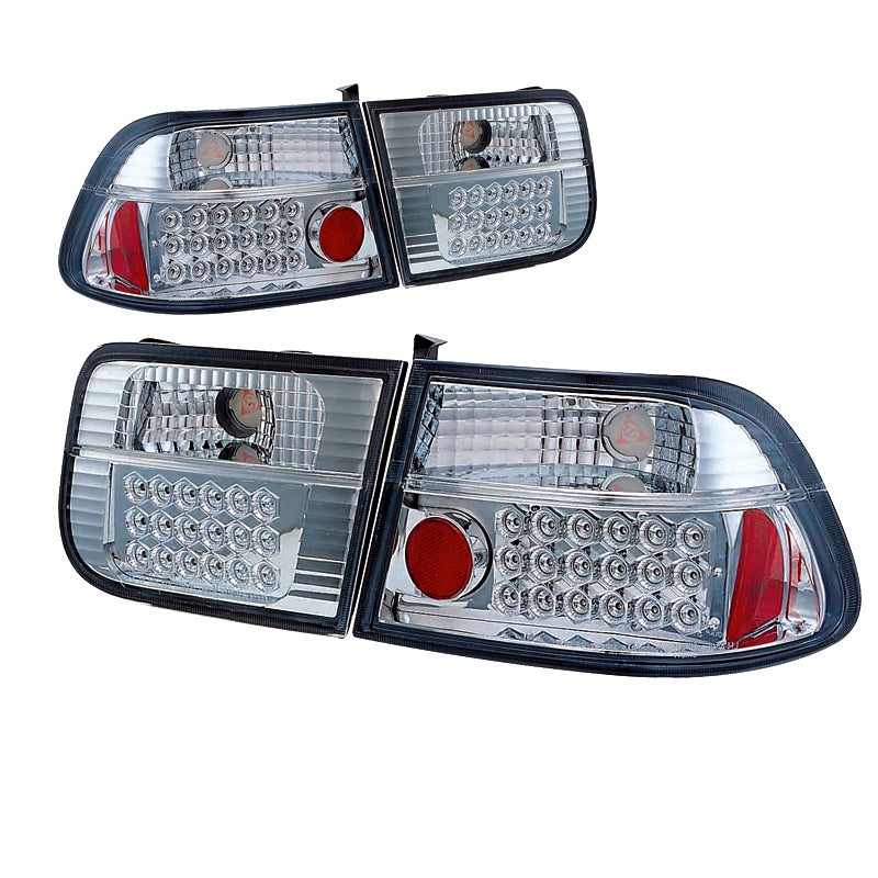 LED-baklyktor till Civic '96 2D krom