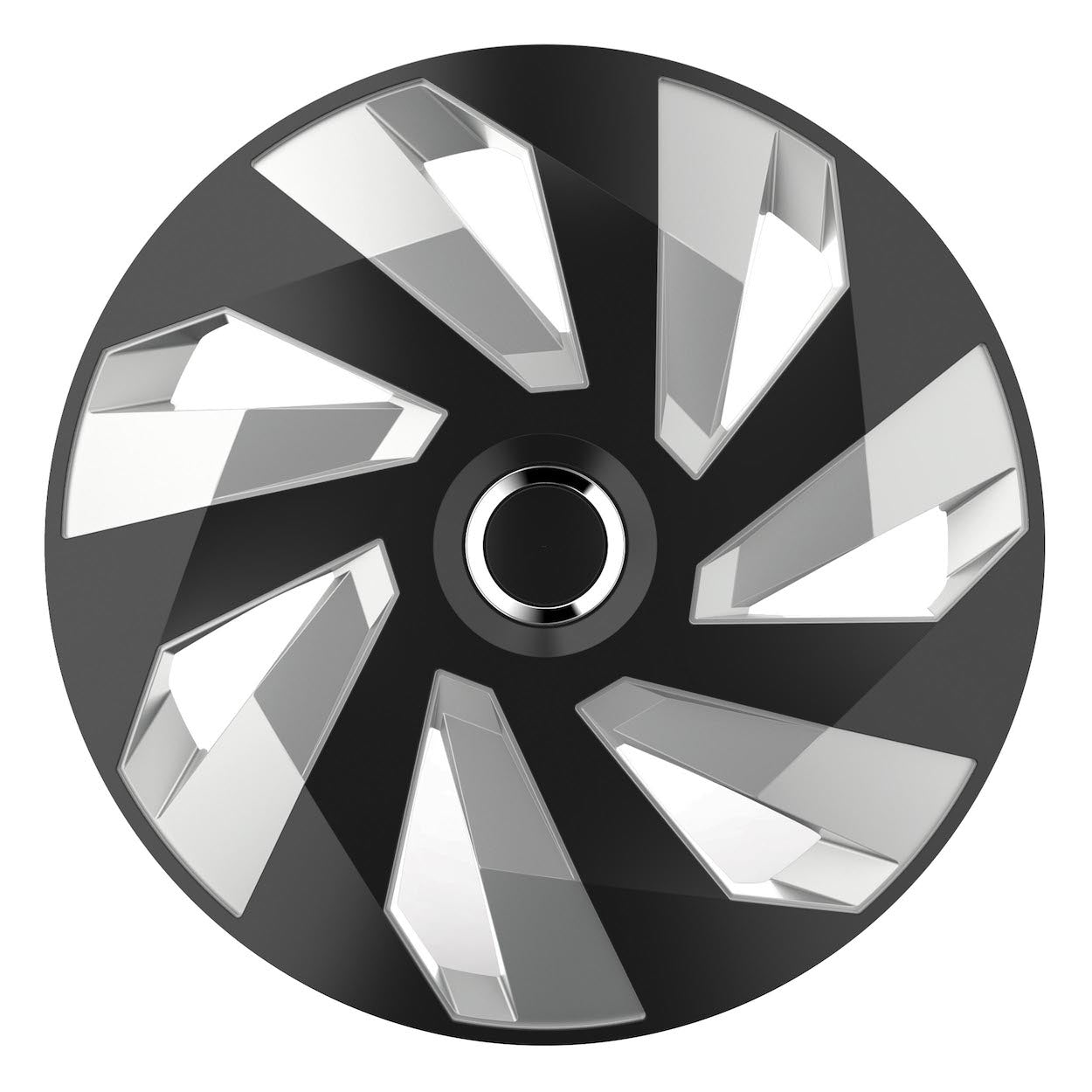 Navkapsel Vector svart och silver 14 tum