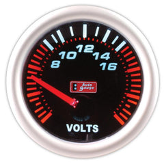 Voltmätare svart 2 tum Auto Gauge