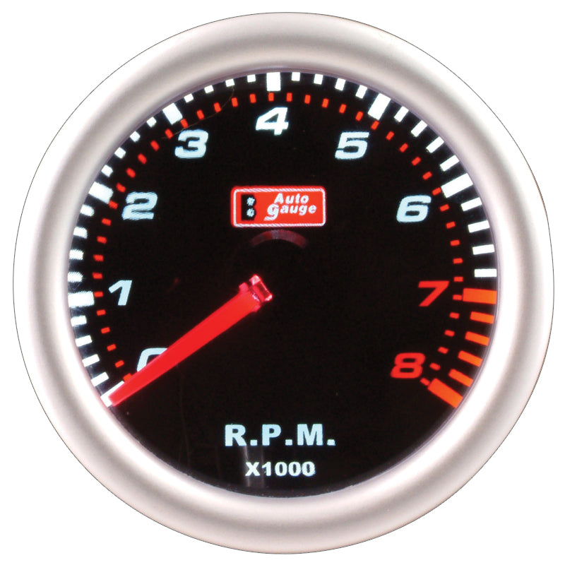 Varvräknare svart 2" Auto Gauge