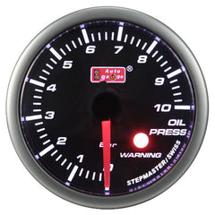 Oljetrycksmätare svart 2" Auto Gauge