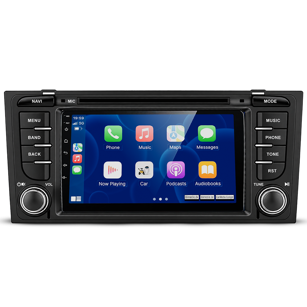 Audi A6 1997-2004 – 7" radio med Apple CarPlay och Android Auto 