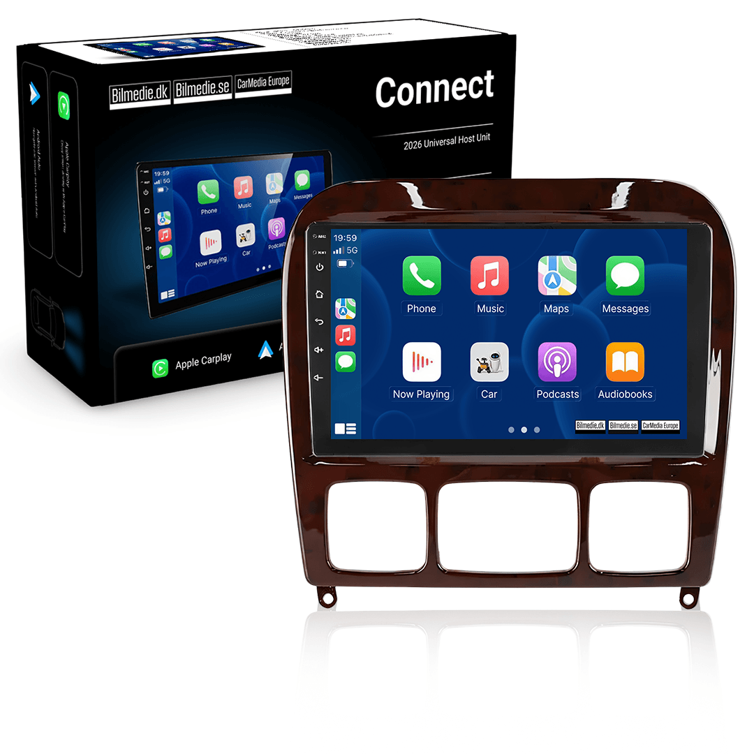 Mercedes S-Klasse 1998-2005 – 9" radio med Apple CarPlay och Android Auto 