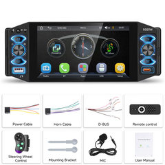 1 DIN 5" pekskärm med trådlös Apple CarPlay & Android Auto 