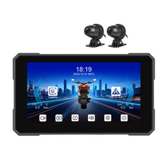 5” motorcykelskärm med CarPlay, Android Auto, AirPlay, DVR och TPMS 