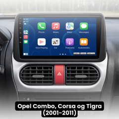 Opel Combo/Corsa/Tigra 01-11 - 9" radio med Apple CarPlay och Android Auto 