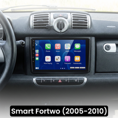 Smart Fortwo 2005-2010 – 9” radio med trådlös Apple CarPlay & Android Auto 
