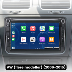 VW (flera modeller) 06-15 - 8" radio med Apple CarPlay och Android Auto 