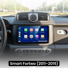 Smart Fortwo 11-15 - 9" radio med Apple CarPlay och Android Auto 