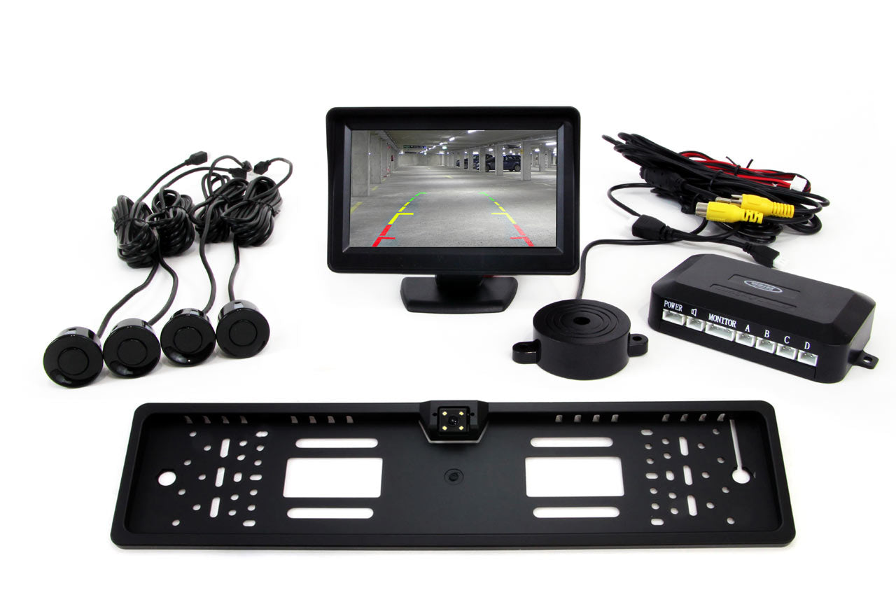 Parkeringsassistent med 4,3-tums TFT-display och kamera