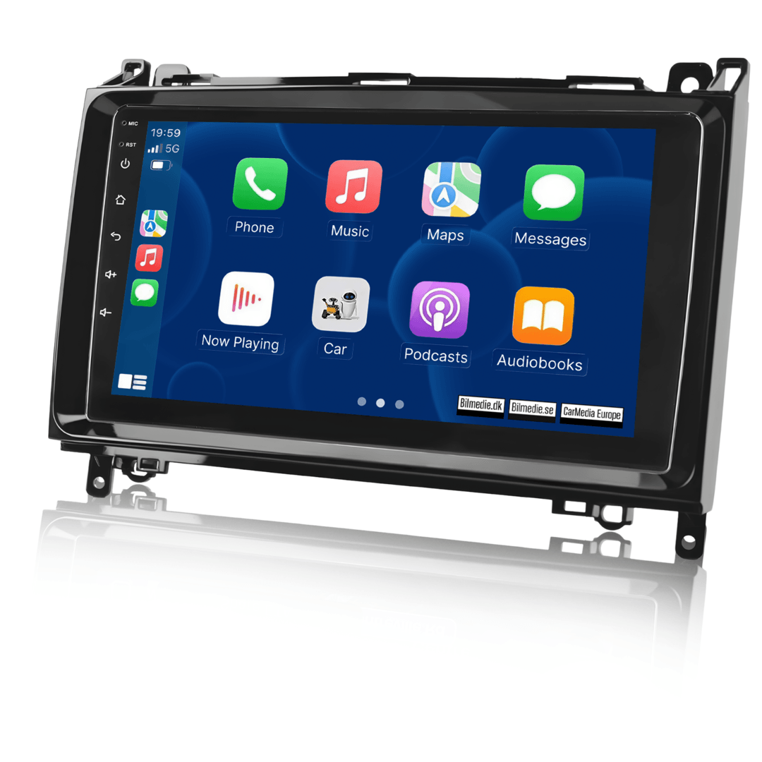 Mercedes-Benz A-Klass, B-Klass, V-Klass, Sprinter 04-16 - 9" radio med Apple CarPlay och Android Auto 