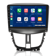 Peugeot 207 06-15 - 9" radio med Apple CarPlay och Android Auto 