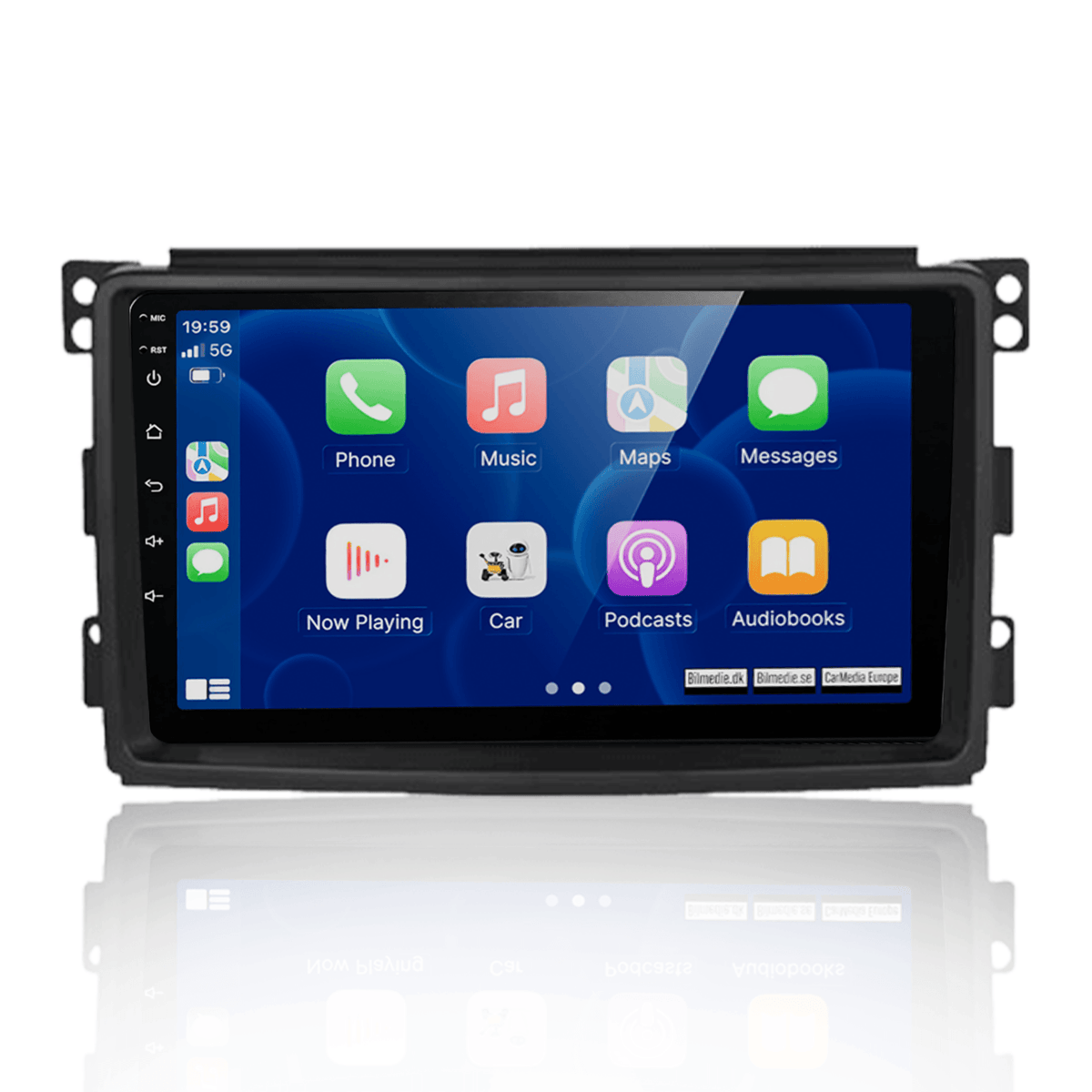 Smart Fortwo 2005-2010 – 9” radio med trådlös Apple CarPlay & Android Auto 
