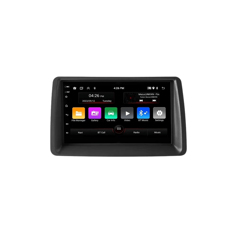 Fiat Panda 03-12 - 7" radio med Apple CarPlay och Android Auto-display med navigation och multimediefunktioner