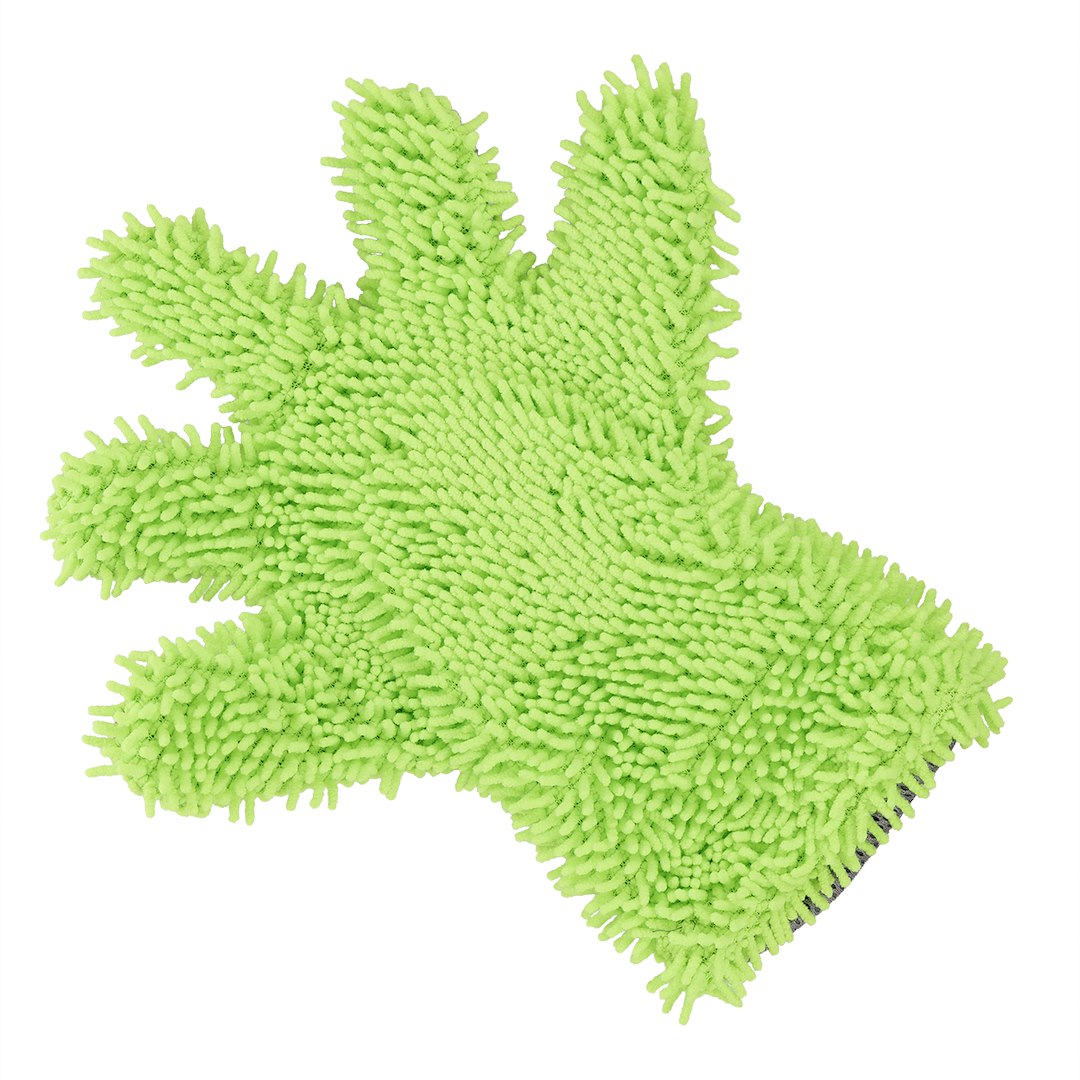 Mikrofiber-tvättvante med chenillefingrar och mesh från CARMOTION