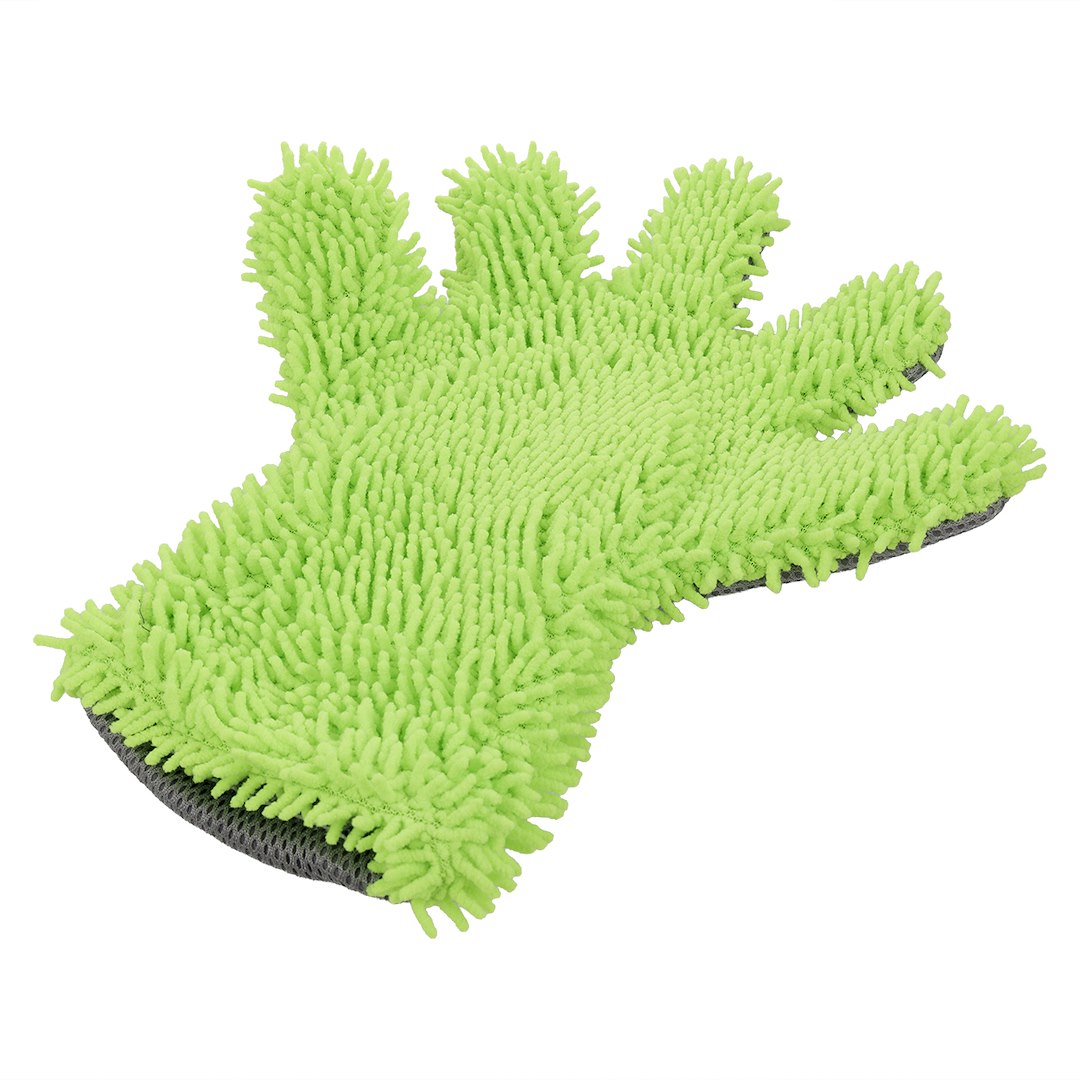 Mikrofiber-tvättvante med chenillefingrar och mesh