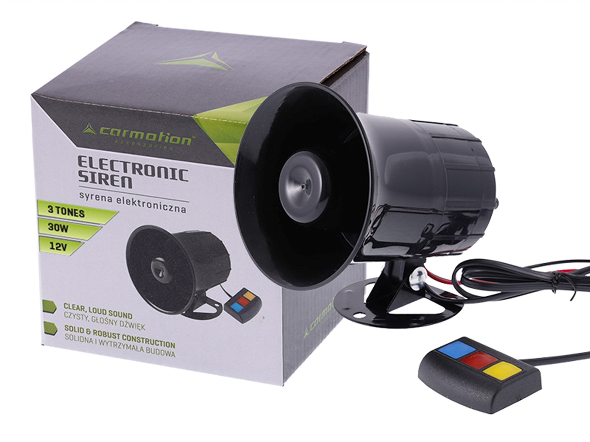 CARMOTION 3-tonssiren för 12V-system