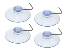 Transparenta sugkoppar med metallkrokar 40 mm, 4 st